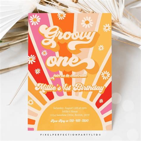 Groovy Party Invitation Template