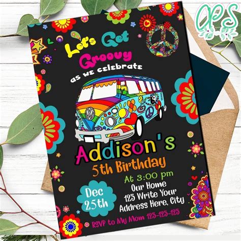 Groovy Party Invitation Template