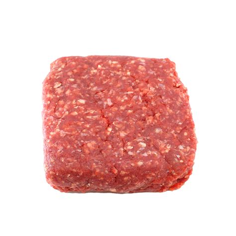 A close-up of ground beef, fresh from the butcher