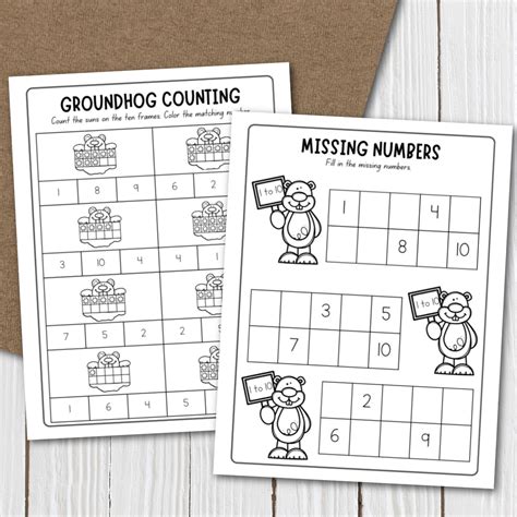 Groundhog Day Math Worksheets