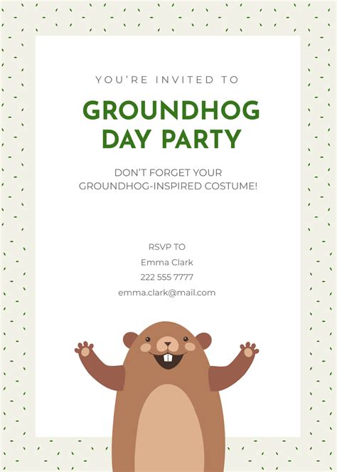 Groundhog Day Party Invitations