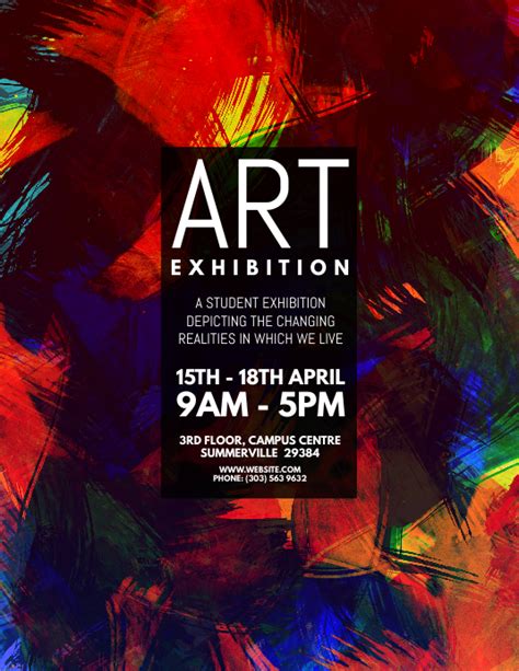 Group Art Exhibition Flyer Template