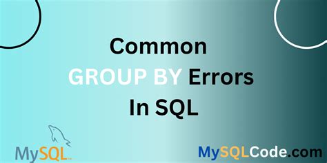 Group By Errors