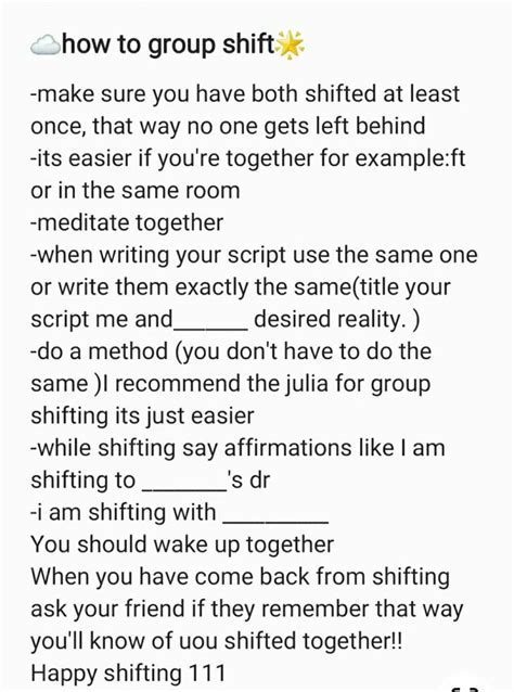 Group Shifting Script Template Benefits