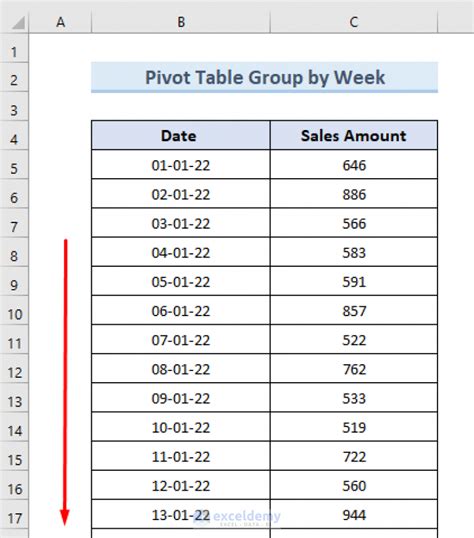 Grouping Pivot Tables by Week