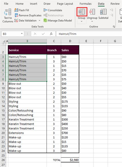 Grouping Rows by Priority