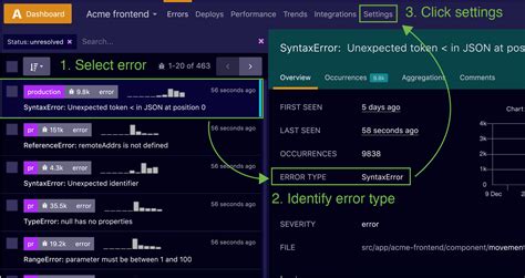 Grouping Settings Errors