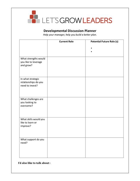 Growth Conversation Template