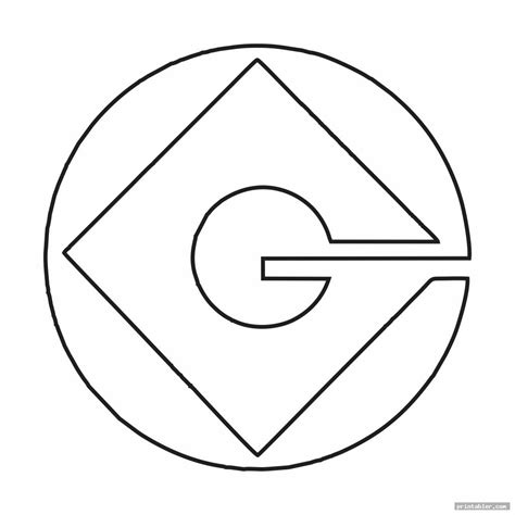 Gru Logo Coloring Page