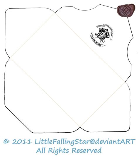 Gryffindor House Envelope Template