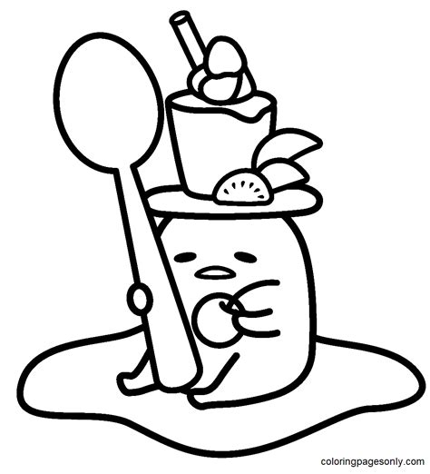 Gudetama Coloring Pages for Kids