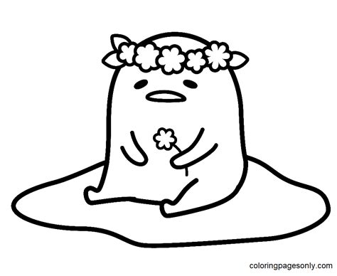 Gudetama Relaxing Coloring Pages