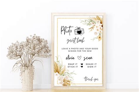 Guest book sign templates canva