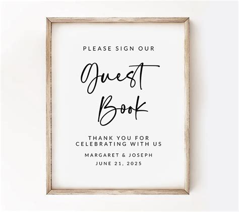 Guest book sign templates illustrator