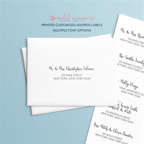 guest list address labels templates