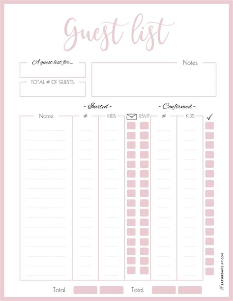 Guest List Planner