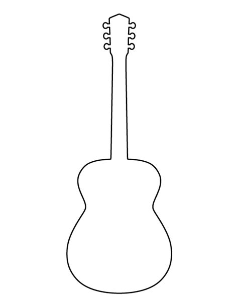 Guitar cutout templates for kids