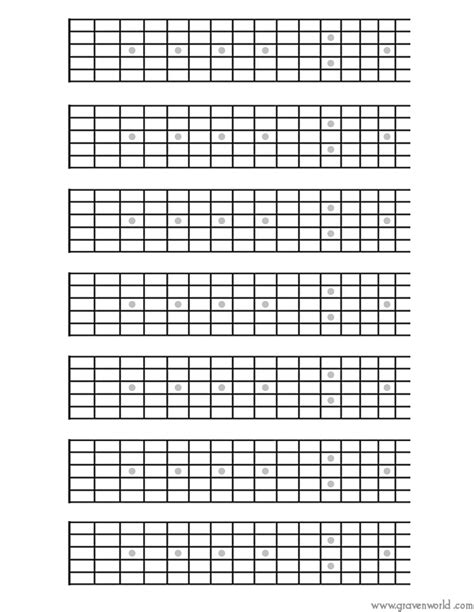 Guitar Fretboard Blank Diagram