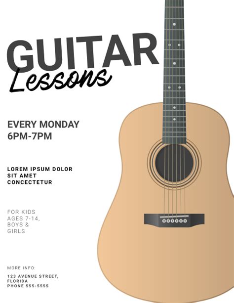 Guitar Lessons Flyer Template 10