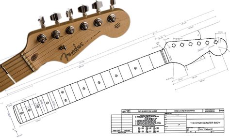 Guitar neck template