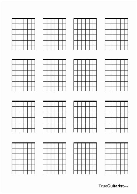 Guitar tab template examples with chord charts