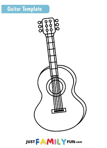 Guitar templates for kids education