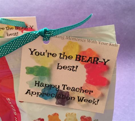 Gummy Bear Teacher Appreciation