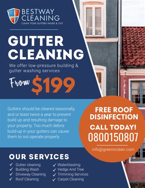 Gutter Cleaning Flyer Template 2