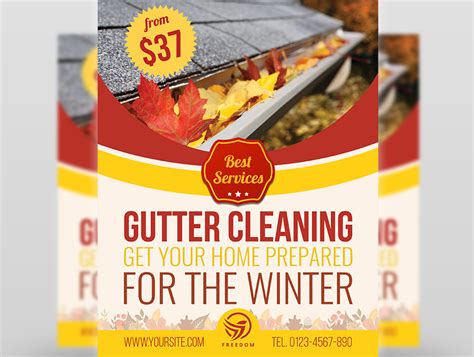 Gutter Cleaning Flyer Template 7