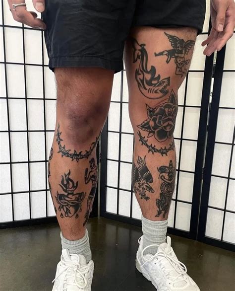 Guy Leg Tattoos