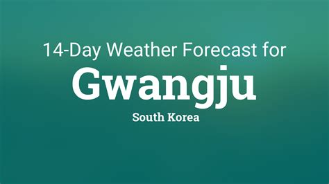 Gwangju South Korea Weather