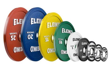 Gym equipment labeled with weights in kilograms