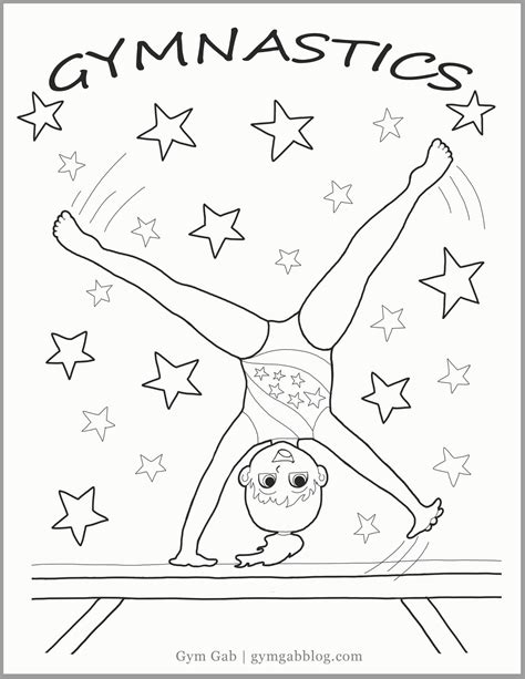 Gymnastics Printable Coloring Pages For Kids