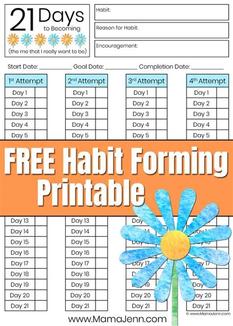 A habit-forming star chart template with a focus on positive habits