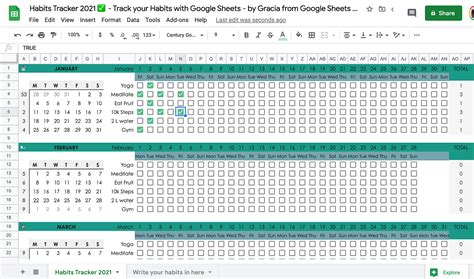 Habit Tracker Excel Template