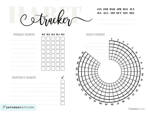 Habit Tracker Planner Template