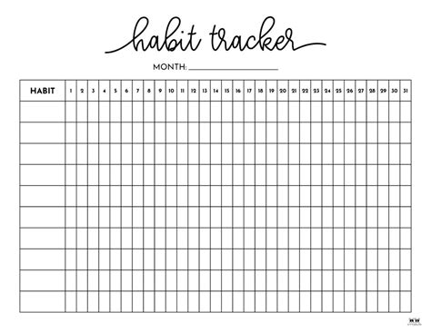 Habit Tracker Printable