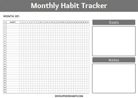 Daily Habit Tracker Template