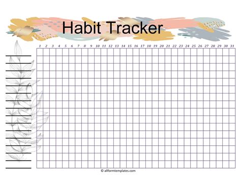 Habit tracker template