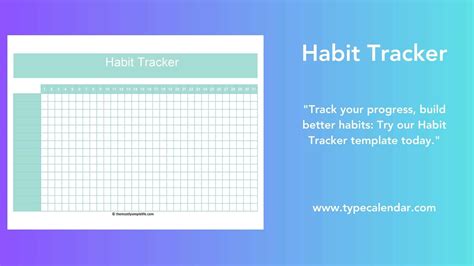 Printable Habit Tracker Template