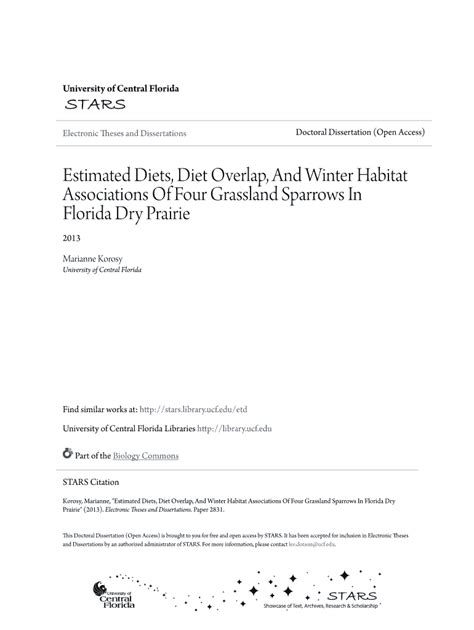 Habitat and Dietary Overlap Between Cowbirds and Bison