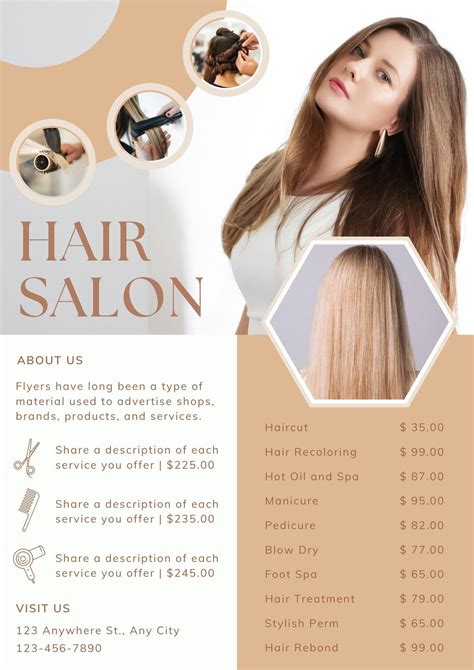 Hair and beauty template