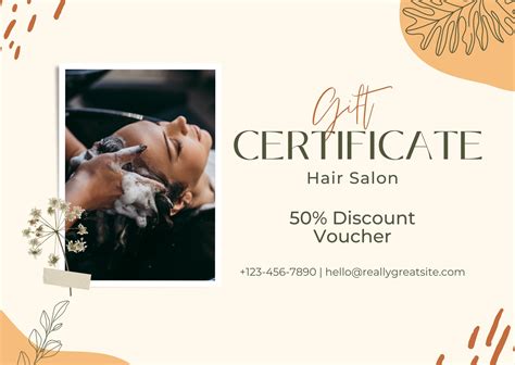 Hair Gift Certificate Template