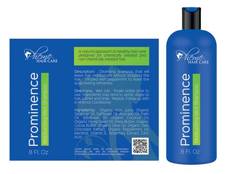 Hair Product Label Design Templates