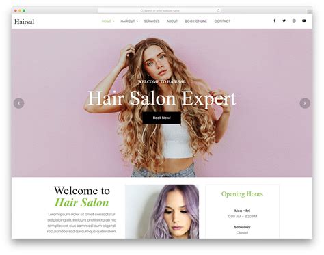 Hair Salon Website Template