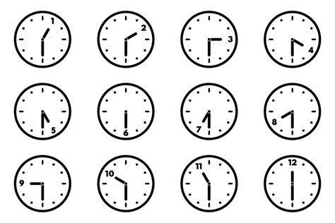 Half-Hour Clock Face