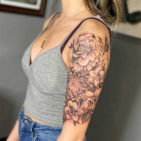 Half sleeve tattoos on the arm