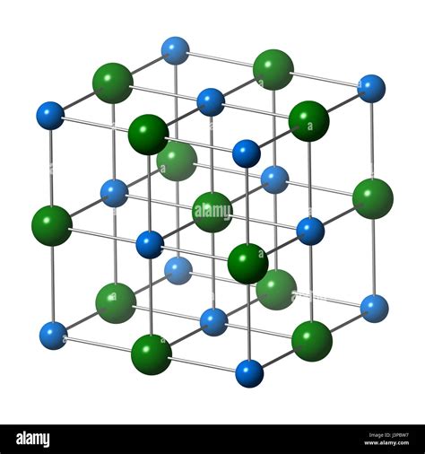 Halite crystal structure