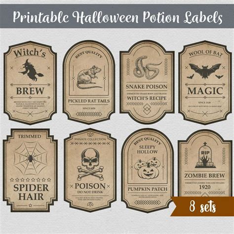 Halloween Apothecary Labels