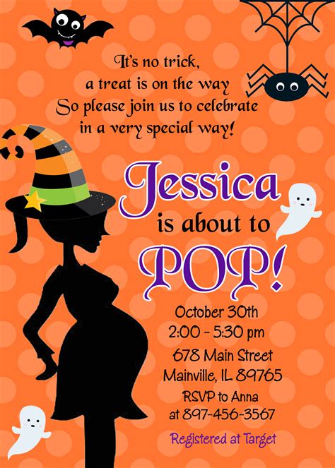 Halloween Baby Shower Invitations